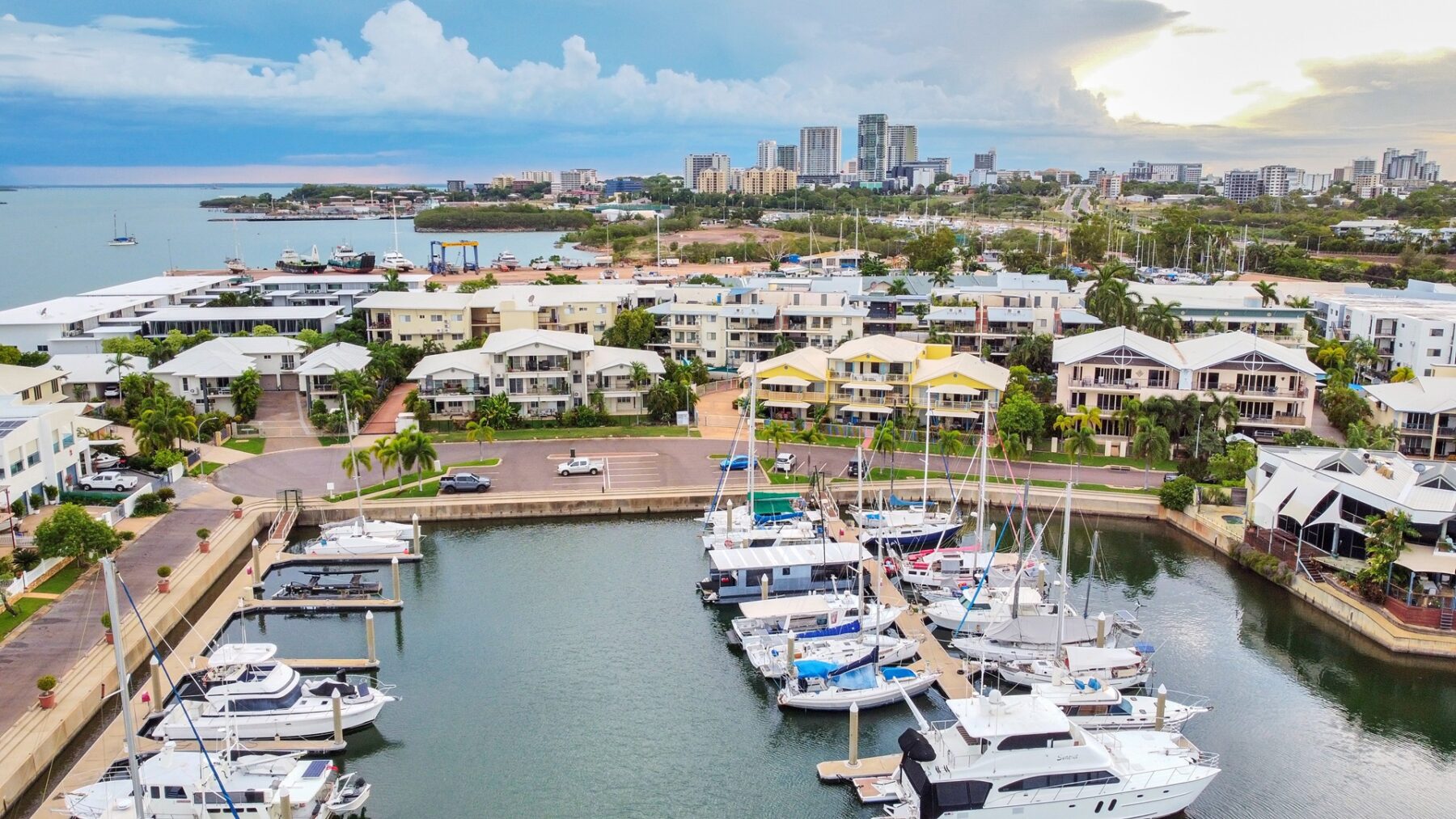 Drone,View,Marina,Darwin,Nt,,Yachts,In,The,Marina,,Darwin